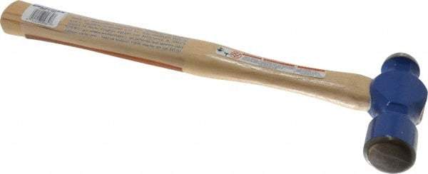 Vaughan Bushnell - 1-1/2 Lb Head Ball Pein Hammer - Hickory Handle, 15-1/4" OAL - Makers Industrial Supply