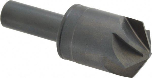 M.A. Ford - 1" Head Diam, 1/2" Shank Diam, 6 Flute 120° High Speed Steel Countersink - Makers Industrial Supply