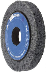 Osborn - 8" OD, 2" Arbor Hole, Crimped Nylon Wheel Brush - 1" Face Width, 1-1/4" Trim Length, 0.022" Filament Diam, 3,600 RPM - Makers Industrial Supply