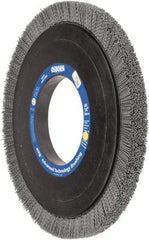 Osborn - 14" OD, 5-1/4" Arbor Hole, Crimped Nylon Wheel Brush - 1" Face Width, 1-1/4" Trim Length, 0.04" Filament Diam, 1,800 RPM - Makers Industrial Supply