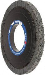 Osborn - 14" OD, 5-1/4" Arbor Hole, Crimped Nylon Wheel Brush - 1" Face Width, 1-1/4" Trim Length, 1,800 RPM - Makers Industrial Supply