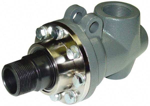 Barco - 1-1/2 NPT Right Hand Rotor Thread, 1-1/2" NPT Port, 9-1/16" Body Length, Dual Flow, High Temperature (Steam), Rotary Union - 300 Max RPM, 250 Max Steam psi, 500 Max Water psi - Makers Industrial Supply