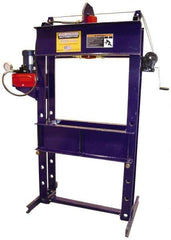 Omega Lift Equipment - 100 Ton Hydraulic Shop Press - 10 Inch Stroke, 1 HP, Single Phase - Makers Industrial Supply