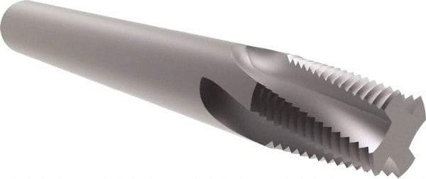 Allied Machine and Engineering - 1-11 BSPT, 0.62" Cutting Diam, 4 Flute, Solid Carbide Helical Flute Thread Mill - Internal/External Thread, 1.546" LOC, 4" OAL, 5/8" Shank Diam - Makers Industrial Supply