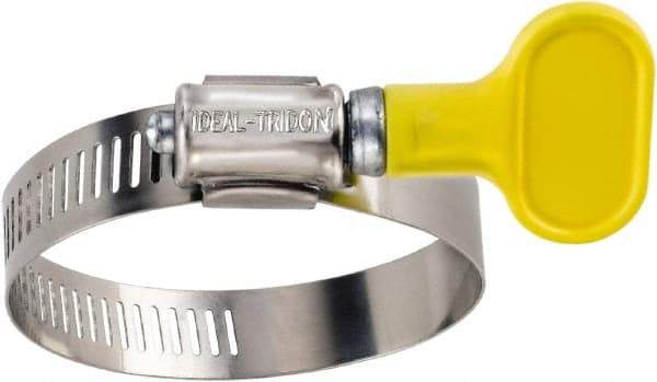 IDEAL TRIDON - SAE Size 4, 5/16 to 5/8" Diam, Stainless Steel Turn-Key Worm Drive Clamp - 5/16" Wide, Material Grade 201, Series 5Y - Makers Industrial Supply