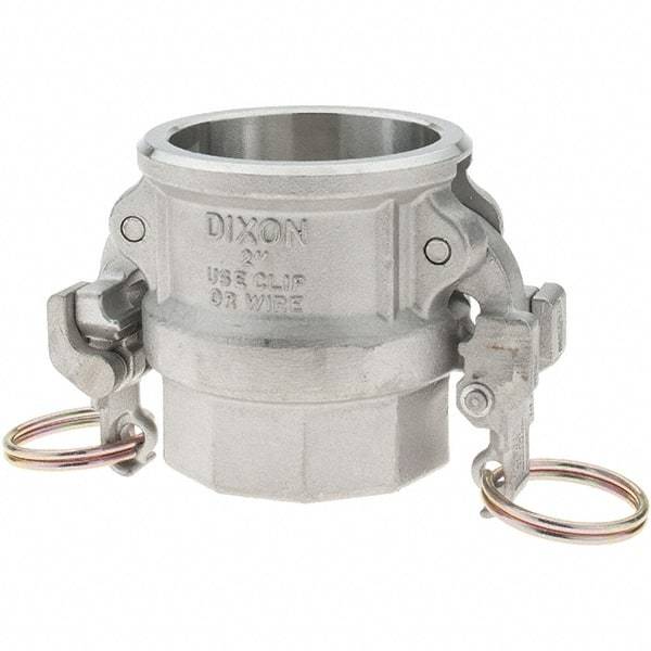 Dixon Valve & Coupling - 2" Stainless Steel Cam & Groove Suction & Discharge Hose Female Coupler Female NPT Thread - Part D, 2" EZ Boss-Lock Thread, 250 Max psi - Makers Industrial Supply