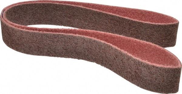 Brite Star - 2" Wide x 60" OAL, Aluminum Oxide Abrasive Belt - Aluminum Oxide, Medium, Nonwoven, Series SC-LS - Makers Industrial Supply