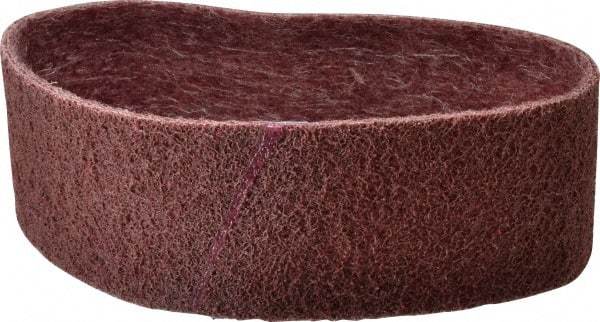 Brite Star - 3" Wide x 24" OAL, Aluminum Oxide Abrasive Belt - Aluminum Oxide, Medium, Nonwoven, Series SC-BS - Makers Industrial Supply