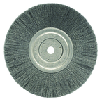8" - Diameter Narrow Face Crimped Wire Wheel; .008" Steel Fill; 5/8" Arbor Hole - Makers Industrial Supply