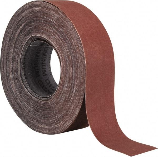 Tru-Maxx - 2" x 50 Yd 500 Grit Aluminum Oxide Cloth Roll - Super Fine Grade, J Weighted Backing - Makers Industrial Supply