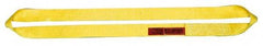 Lift-All - 7' Long x 4" Wide, 15,500 Lb Vertical Capacity, 2 Ply, Nylon Web Sling - 12,400 Lb Choker Capacity, Yellow - Makers Industrial Supply