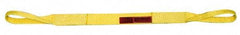 Lift-All - 7' Long x 4" Wide, 8,600 Lb Vertical Capacity, 2 Ply, Nylon Web Sling - 6,900 Lb Choker Capacity, Yellow - Makers Industrial Supply