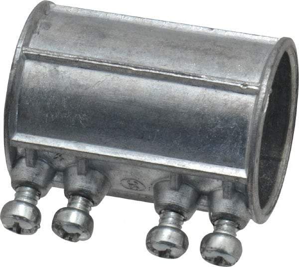 Thomas & Betts - 1-1/4" Trade, Die Cast Zinc Set Screw EMT Conduit Coupling - Noninsulated - Makers Industrial Supply