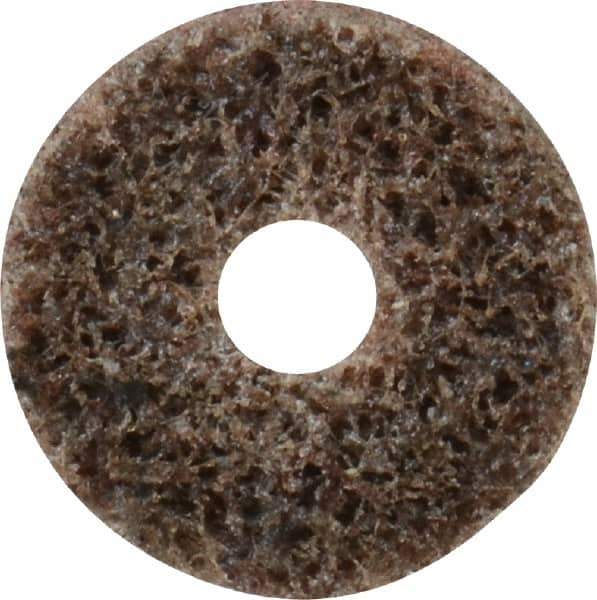 3M - 1/2" Diam, 1/8" Face Width, 1/8" Center Hole, Medium Grade, Aluminum Oxide Deburring Wheel - Unitized, Hard Density 6 Grade, 40,100 RPM - Makers Industrial Supply