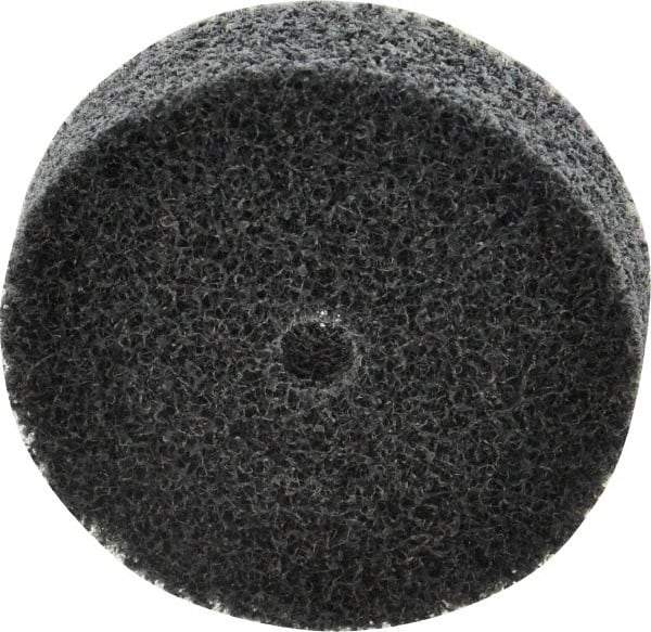 3M - 2" Diam, 1/2" Face Width, 1/4" Center Hole, Fine Grade, Silicon Carbide Deburring Wheel - Unitized, Soft Density 2 Grade, 16,100 RPM - Makers Industrial Supply