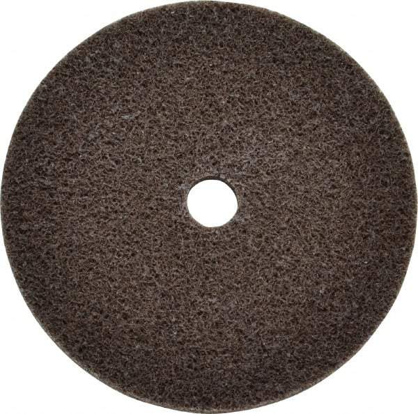 3M - 3" Diam, 1/4" Face Width, 3/8" Center Hole, Fine Grade, Aluminum Oxide Deburring Wheel - Unitized, Medium Density 4 Grade, 18,100 RPM - Makers Industrial Supply