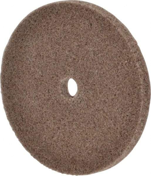 3M - 3" Diam, 1/4" Face Width, 3/8" Center Hole, Medium Grade, Aluminum Oxide Deburring Wheel - Unitized, Hard Density 6 Grade, 18,100 RPM - Makers Industrial Supply