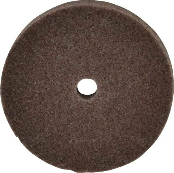 3M - 3" Diam, 1/2" Face Width, 3/8" Center Hole, Medium Grade, Aluminum Oxide Deburring Wheel - Unitized, Hard Density 8 Grade, 15,100 RPM - Makers Industrial Supply