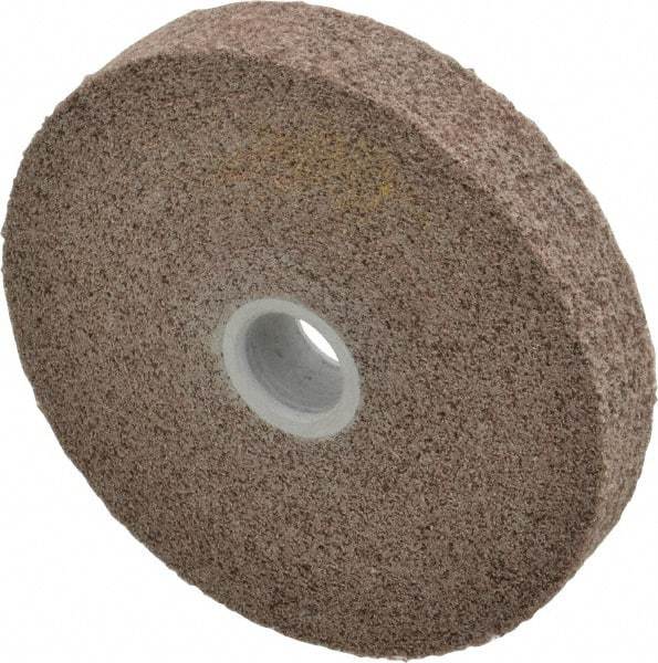 3M - 6" Diam, 1" Face Width, 1" Center Hole, Medium Grade, Aluminum Oxide Deburring Wheel - Convolute, Hard Density 7 Grade, 6,000 RPM - Makers Industrial Supply