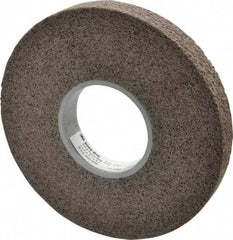 3M - 8" Diam, 1" Face Width, 3" Center Hole, Fine Grade, Aluminum Oxide Deburring Wheel - Convolute, Hard Density 7 Grade, 4,500 RPM - Makers Industrial Supply