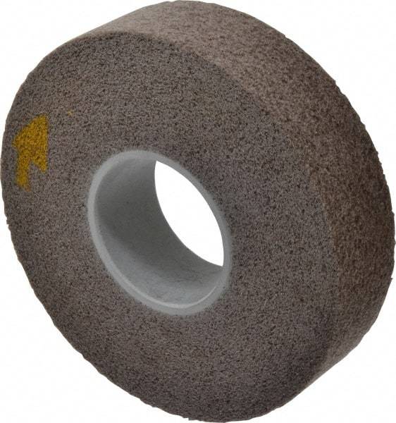 3M - 8" Diam, 2" Face Width, 3" Center Hole, Fine Grade, Aluminum Oxide Deburring Wheel - Convolute, Medium Density 5 Grade, 4,500 RPM - Makers Industrial Supply