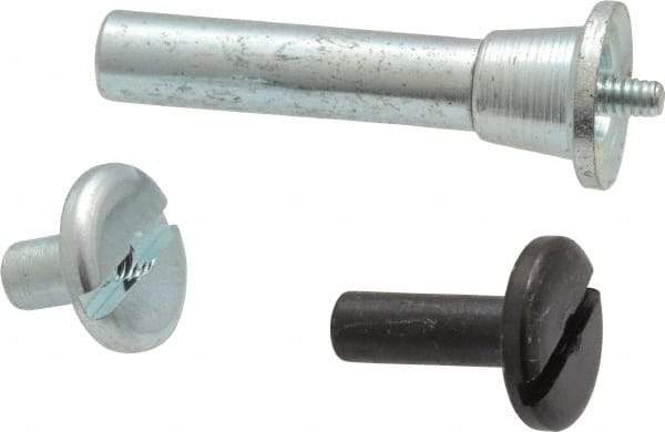 3M - 1/4" Shank Diam Unitized Deburring Wheel Mandrel - Compatible with 1" - 2" Diam x 1/8" Wide x 3/16" Hole Deburring Wheels - Makers Industrial Supply