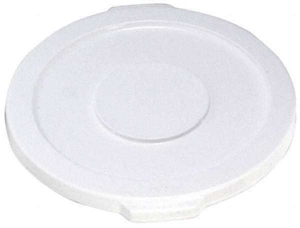 Rubbermaid - Round Lid for Use with 10 Gal Round Trash Cans - White, Polyethylene, For 2632 Brute Trash Cans - Makers Industrial Supply