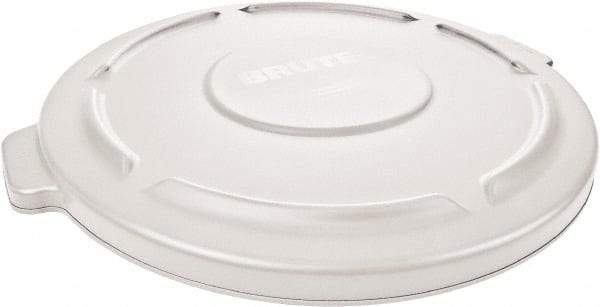 Rubbermaid - Round Lid for Use with 20 Gal Round Trash Cans - White, Polyethylene, For Brute Trash Cans - Makers Industrial Supply