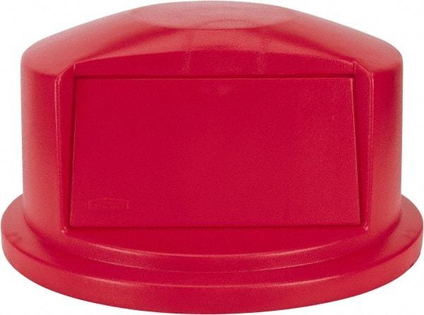 Rubbermaid - Round Lid for Use with 32 Gal Round Trash Cans - Red, Polyethylene, For 2632 Brute Trash Cans - Makers Industrial Supply