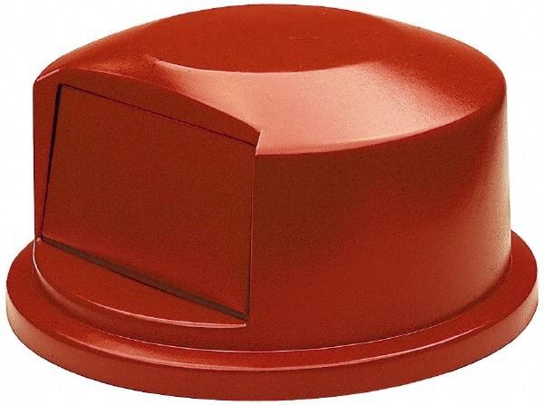 Rubbermaid - Round Lid for Use with 44 Gal Round Trash Cans - Red, Polyethylene, For 2643 Brute Trash Cans - Makers Industrial Supply