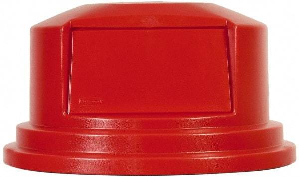 Rubbermaid - Round Lid for Use with 55 Gal Round Trash Cans - Red, Polyethylene, For 2655 Brute Trash Cans - Makers Industrial Supply