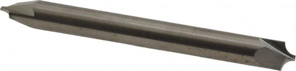 Accupro - 0.094" Radius, 1/4" Mill Diam, 2 Flute Solid Carbide Corner Rounding End Mill - Double End, Uncoated, 2-1/2" OAL, 1/4" Shank Diam - Makers Industrial Supply