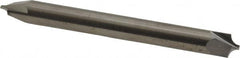 Accupro - 0.094" Radius, 1/4" Mill Diam, 2 Flute Solid Carbide Corner Rounding End Mill - Double End, Uncoated, 2-1/2" OAL, 1/4" Shank Diam - Makers Industrial Supply