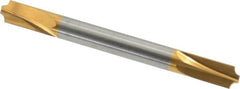 Accupro - 0.055" Radius, 3/16" Mill Diam, 2 Flute Solid Carbide Corner Rounding End Mill - Double End, TiN Finish, 2" OAL, 3/16" Shank Diam - Makers Industrial Supply