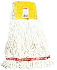 Rubbermaid - 5" Yellow Head Band, Small Blended Fiber Loop End Mop Head - 4 Ply, Use for General Purpose - Makers Industrial Supply