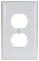 Pass & Seymour - 1 Gang, 4-11/16 Inch Long x 2-15/16 Inch Wide, Standard Outlet Wall Plate - Duplex Outlet, White, Nylon - Makers Industrial Supply