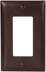 Pass & Seymour - 1 Gang, 4-11/16 Inch Long x 2-15/16 Inch Wide, Standard Switch Plate - Decorator Switch, Brown, Nylon - Makers Industrial Supply