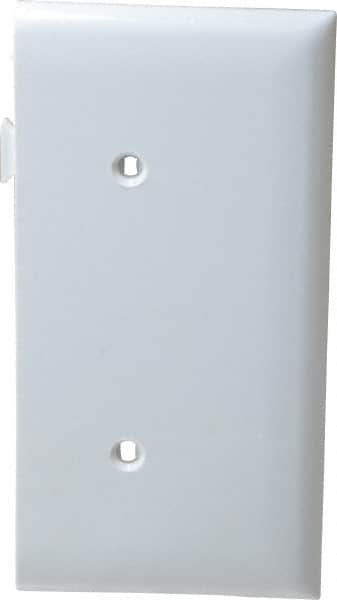 Pass & Seymour - 1 Gang, 4.9062 Inch Long x 2.4687 Inch Wide, Blank Wall Plate - Blank, White, Nylon - Makers Industrial Supply