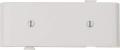 Pass & Seymour - 1 Gang, 4.9062 Inch Long x 1-13/16 Inch Wide, Blank Wall Plate - Blank, White, Nylon - Makers Industrial Supply