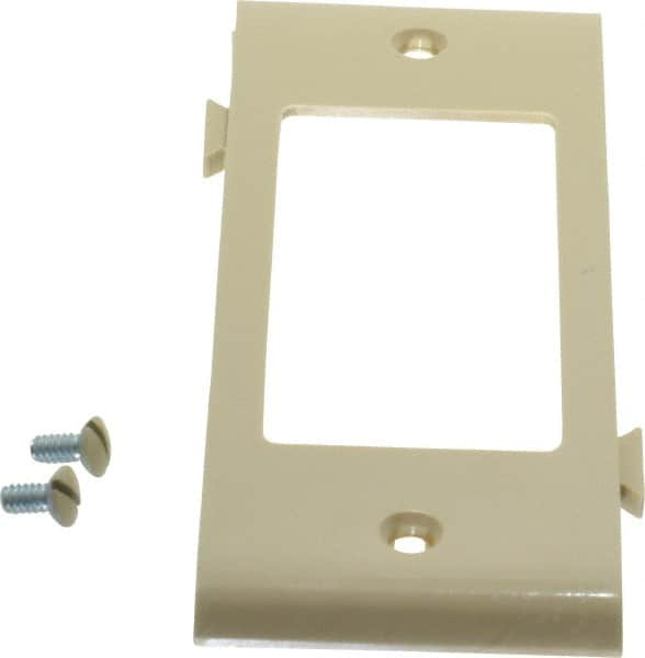 Pass & Seymour - 1 Gang, 4.9062 Inch Long x 1-13/16 Inch Wide, Sectional Switch Plate - Decorator Switch Center Panel, Ivory, Nylon - Makers Industrial Supply