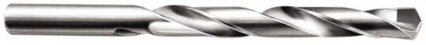 Made in USA - 45/64" 135° Carbide-Tipped Jobber Drill - Bright Finish, Right Hand Cut, Spiral Flute, Straight Shank, 7-5/8" OAL, Split Point - Makers Industrial Supply