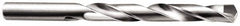 Made in USA - 23/32" 135° Carbide-Tipped Jobber Drill - Bright Finish, Right Hand Cut, Spiral Flute, Straight Shank, 7-5/8" OAL, Split Point - Makers Industrial Supply