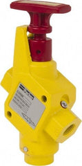 Parker - 1/2" NPT Safety Lockout Valve - 3-Way, 2 Position, Handle, 9.5 CV Rate, 250 Max psi & 160°F Max Temp - Makers Industrial Supply