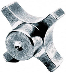 Gibraltar - 50.8mm Head Diam, 4 Point Lobed Knob - Aluminum - Makers Industrial Supply