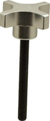 Gibraltar - 50.8mm Head Diam, 4 Point Lobed Knob - M8x1.25 Stem, Aluminum - Makers Industrial Supply