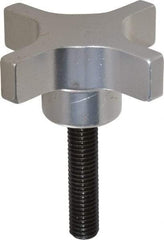 Gibraltar - 63.5mm Head Diam, 4 Point Lobed Knob - M10x1.5 Stem, Aluminum - Makers Industrial Supply