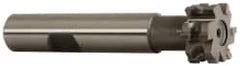 Whitney Tool Co. - 1/16" Radius, 1/8" Circle Diam, 3/4" Cutter Diam, 3/8" Cutting Width, Shank Connection, Concave Radius Cutter - 1/2" Shank Diam, 3" OAL, Carbide-Tipped, Uncoated, Profile Ground, 6 Teeth, Weldon Flat - Makers Industrial Supply