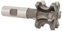 Whitney Tool Co. - 3/8" Radius, 3/4" Circle Diam, 1-7/8" Cutter Diam, 1-1/4" Cutting Width, Shank Connection, Concave Radius Cutter - 3/4" Shank Diam, 4" OAL, Carbide-Tipped, Uncoated, Profile Ground, 6 Teeth, Weldon Flat - Makers Industrial Supply