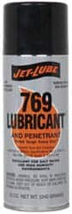 Jet-Lube - 12 oz Aerosol Thin Oily Film Penetrant/Lubricant - Clear Amber, Food Grade - Makers Industrial Supply