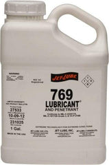 Jet-Lube - 1 Gal Bottle Thin Oily Film Penetrant/Lubricant - Clear Amber, Food Grade - Makers Industrial Supply